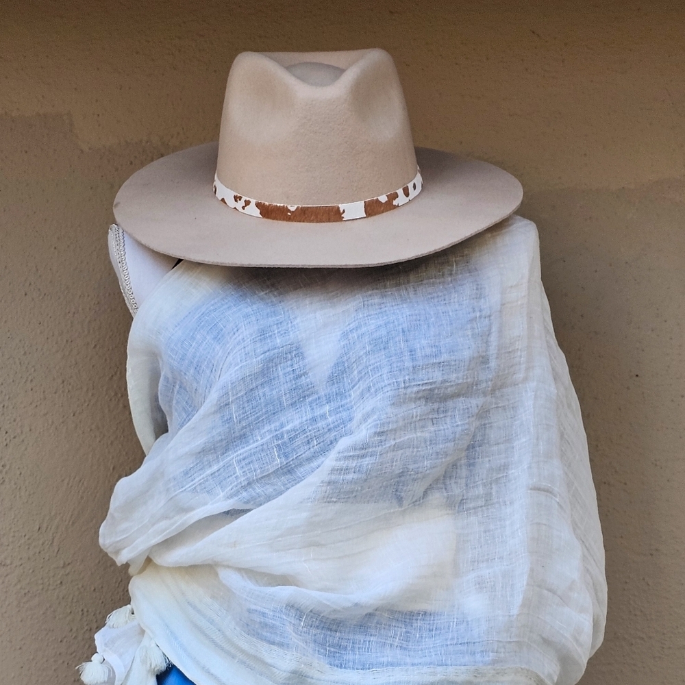 Urban Outfitters Wide Brim Cowgirl Hat Made Of Wool + Fur
